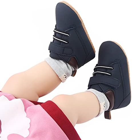 Meckior Toddler Baby Boys Girls High Tops Ankle Sneakers Soft Anti-Slip Sole PU - Image 2
