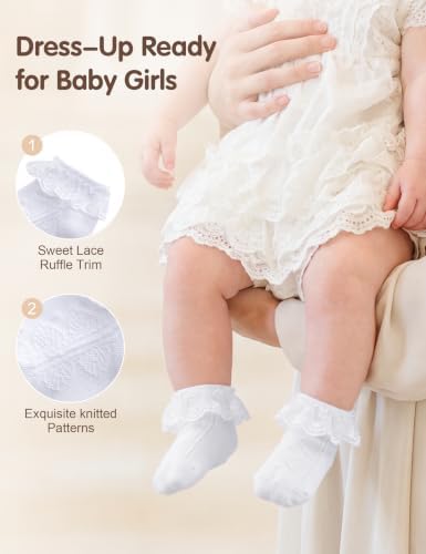 Durio Baby Girl Ruffle Socks - Image 2