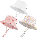 Toddler Bucket Hats UPF 50+ Baby Sun Hat Adjustable Kids Sun Protection Summer by MACOWCF