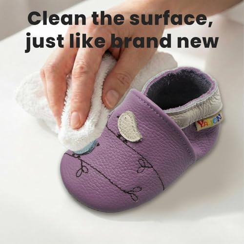 YALION Baby Soft Leather Shoes Suede Sole Infant Toddler First Walking Sports - Image 6