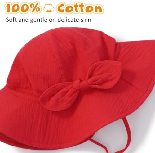 Baby Sun Hat Infant Toddler Girl Kids Sun Protection Beach Bucket Hats - Image 5