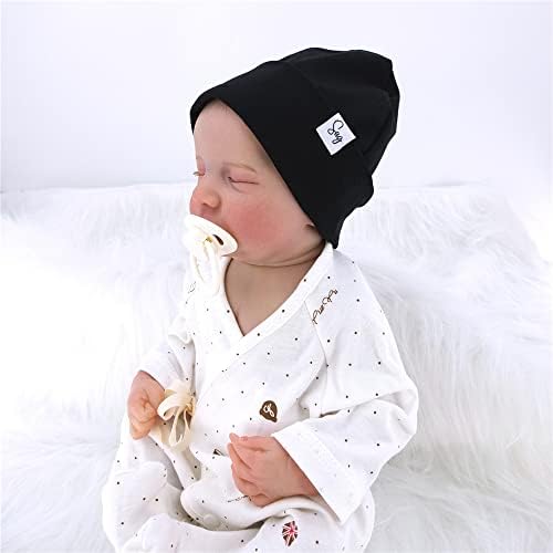 Jersey Beanie Hat for Newborn Baby Boys Girls Silky Satin Lined Hats Bonnet - Image 5