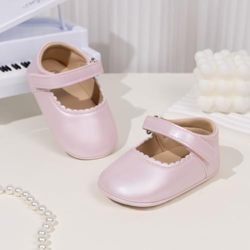 Meckior Infant Baby Girls Soft Sole Bowknot Princess Wedding Dress Mary Jane - Image 2