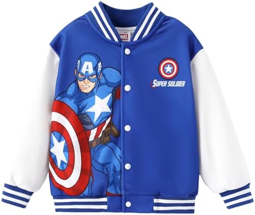 Disney Bomber Jacket Spider Man Marvel Toy Story Cars Varsity Cardigan2-13Y by Disney