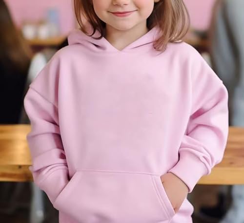Toddler Baby Boy Girl Hoodies Solid Color Long Sleeve Kangaroo Pocket Hooded - Image 2