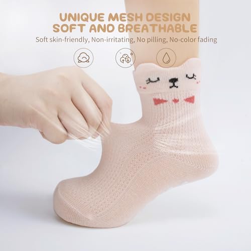 Aroveea Toddler Socks Non Slip Grip Ankle Baby 12 Pack - Image 4