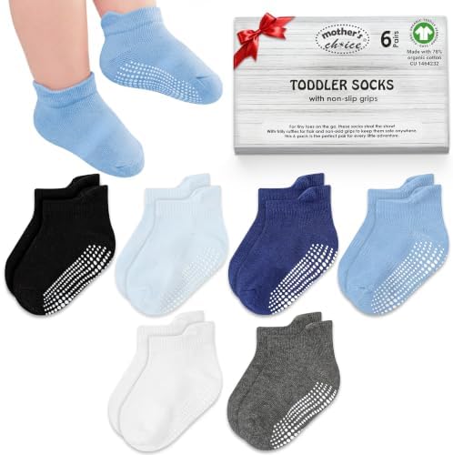GOTS Organic Cotton Blend Ankle Toddler Socks 6M-12M-2t-3t-4t-5t Baby Gift by MothersChoice