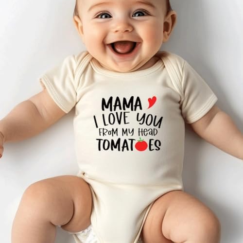 hrcfbk Infant Baby Boys Girls Bodysuit Newborn Short Sleeve Funny Letters Print - Image 5