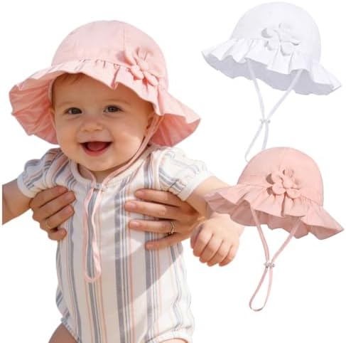 Baby Girl Wide Brim Bucket Hats by DANMY