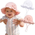 Baby Girl Wide Brim Bucket Hats by DANMY