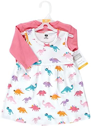 Hudson Baby Infant and Toddler Girls Cotton Dress and Cardigan Set - Image 2