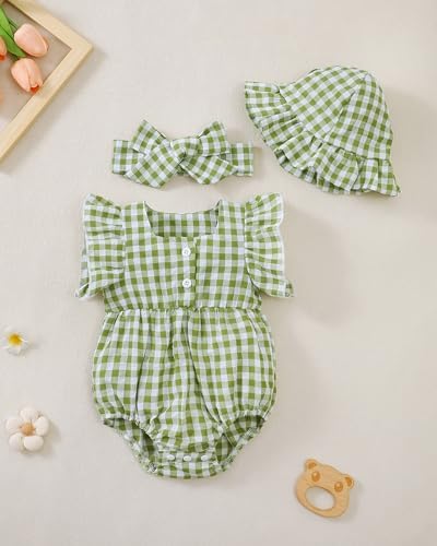 Renotemy Baby Girl Clothes Summer Newborn Girls Outfits Preemie-18Months - Image 2