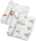 LollyBanks Muslin Swaddle Blankets 2PACK, 100% Cotton Baby Blanket 47 x 47 by LollyBanks
