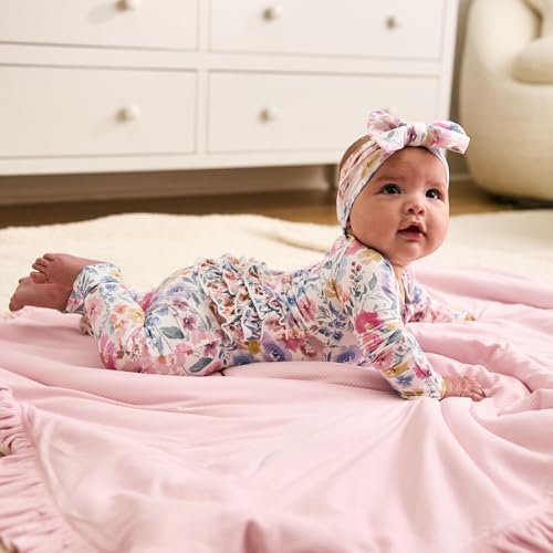 Little Sleepies Ruffle Zippy, Viscose from Bamboo Baby Pajamas, Girls Sleepers - Image 3