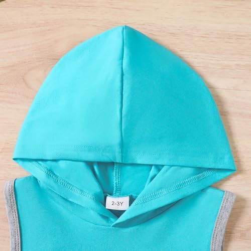 SANMIO Toddler Boy Clothes Summer Outfits Hoodie Tank Tops and Shorts Set - Image 2