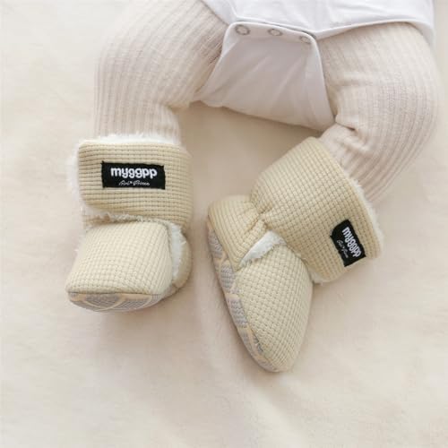 Ohwawadi Infant Baby Boots Boys Girls Cozy Fleece Slippers Snow Boots Winter - Image 3