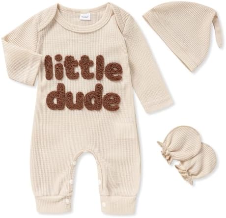 GRNSHTS Newborn Baby Boy Romper Coming Home Outfits Letter Print Bodysuit by GRNSHTS