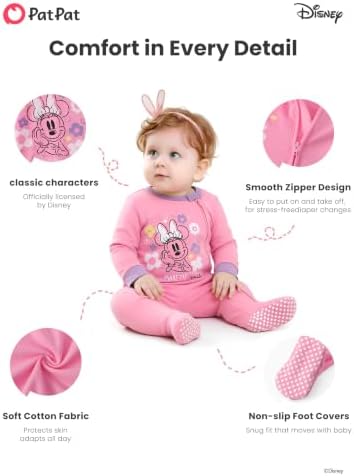 Disney Baby Boys Zip One-Piece Non-Slip Footie Romper - Image 6