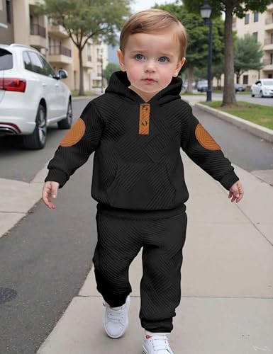 Oranchids Toddler Baby Boy Clothes Long Sleeve Hoodie Sweatshirt Tops and Pants - Image 3