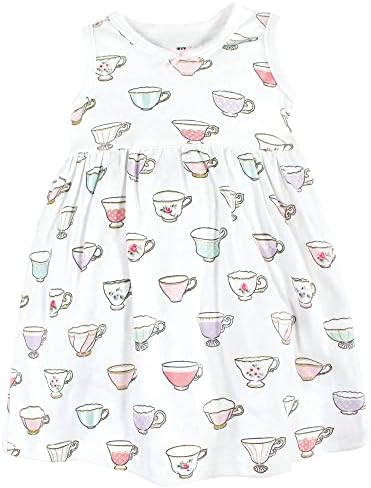 Hudson Baby Infant and Toddler Girls Cotton Dress and Cardigan Set - Image 4