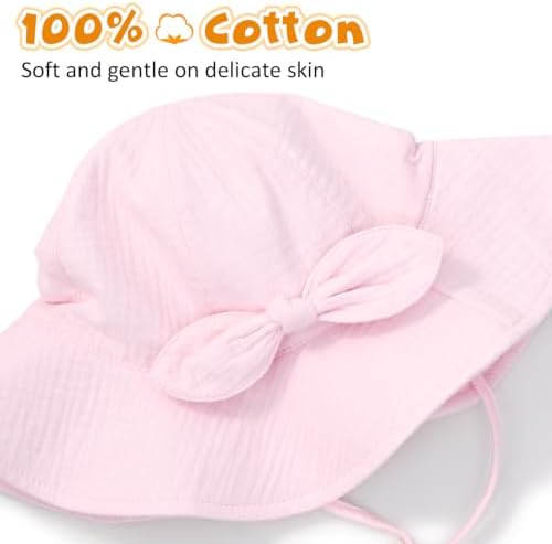 Baby Sun Hat Infant Toddler Girl Kids Sun Protection Beach Bucket Hats - Image 5