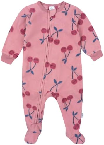 Gerber Baby Girls' Toddler Fleece Footed Pajamas 3-pack - Image 4