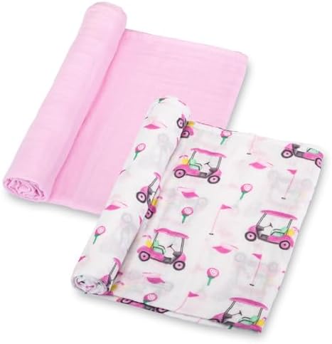 LollyBanks Muslin Swaddle Blankets 2 Pack, 100% Cotton Baby Blanket by LollyBanks