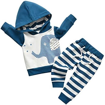 KuKitty Toddler Infant Baby Boy Clothes Animal Style Long Sleeve Hoodie Tops by KuKitty