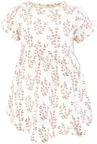 Hudson Baby Infant and Toddler Girls Cotton Dress and Cardigan Set - Image 4