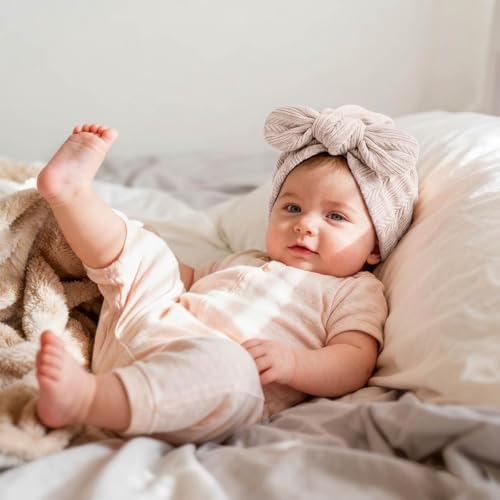 DRESHOW BQUBO Newborn Baby Bow Knot Turban Hat Hospital Hat Baby Infant Beanie - Image 7