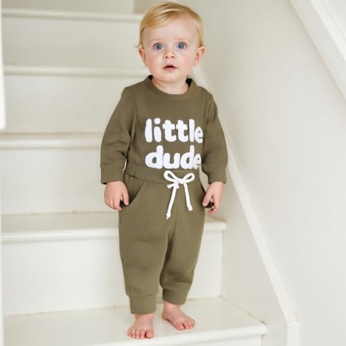 Giraropa Newborn Baby Boy Clothes Rib Knit Romper Jumpsuit Solid Sweater - Image 2