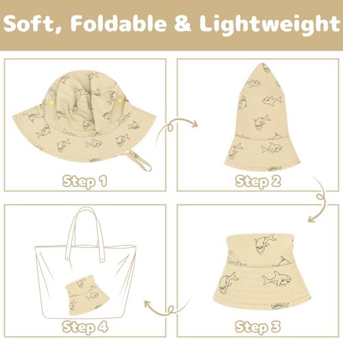 Baby Sun Hat Baby Boy Hats Toddler Hat UPF 50+ Bucket Hat - Image 6
