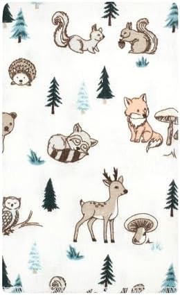 Luvable Friends Hudson Baby Flannel Burp Cloths 10pk, Forest Critters - Image 2