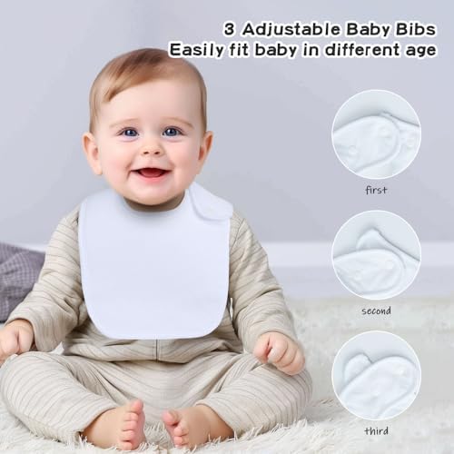 8 Pack Baby Bibs Unisex Adjustable - Image 5