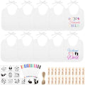 BOUBONI 55 Pcs DIY Baby Bibs Decorating Set Includes 10 White Bibs 12 Fabric by Bringsparkletoeverydaylife
