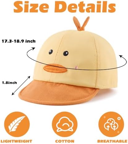 JANGANNSA Baby Duck Cap Infant Kids Sun Hat Bear Cute Cartoon Caps Spring Summer - Image 6