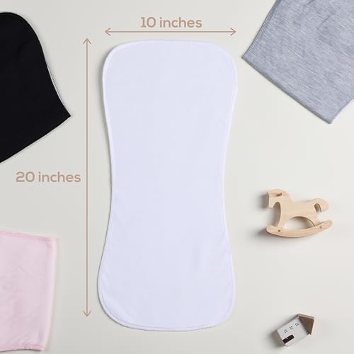 8 Pack Baby Burp Cloths, Unisex - Image 2