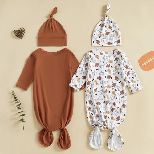 2-Pack Baby Sleeper knotted Gown Boy Girl Nightgown - Image 2