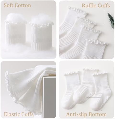 Toddler Girl Ruffle Socks Baby Girls Knee High Socks - Image 5
