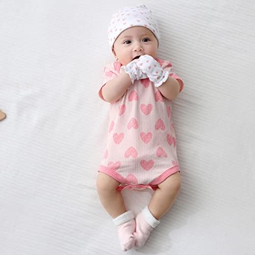 MAMIMAKA Baby Hat and Mittens Set Newborn Baby Hats Caps - Image 5
