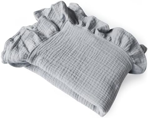 Organic Muslin Baby Blankets 43.3x43.3 Soft Unisex Swaddle Blanket by PEIPEIWU