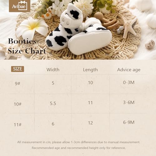 Avibae Baby Booties, Warm Infant Girl Boy Socks Bootie, Newborn Knit Shoes - Image 6
