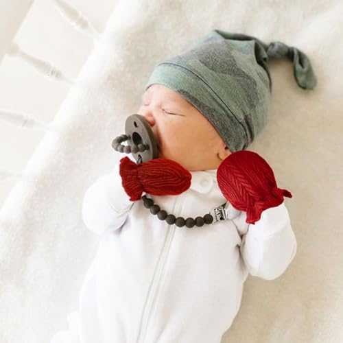 AQOKKA Newborn Receiving Blanket Wheat Ear Bow Hat Mitten Set | 4 Set Receiving - Image 6
