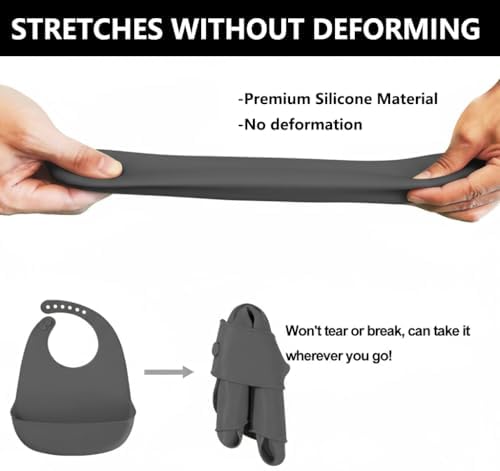 Silicone Adult Bib, Adjustable and Washable Bib - Image 2