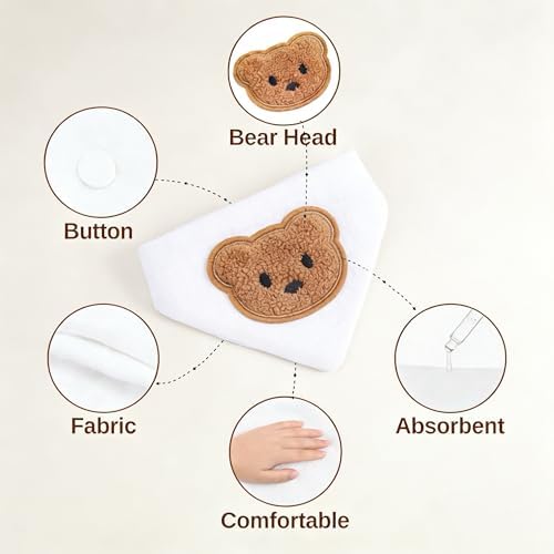 Muslin Cotton Baby Bibs, 12 Pack, Snap Closure, One Size, - Image 3