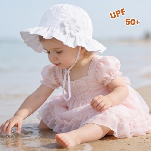 Baby Girl Wide Brim Bucket Hats - Image 5