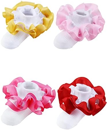 PrinceSasa Little Baby Girl Princess Lace Ruffles Socks Set - Image 4