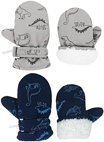 Toddler Gloves Kids Mittens Winter Warm Lined Fleece Gloves Waterproof Snow - Image 2