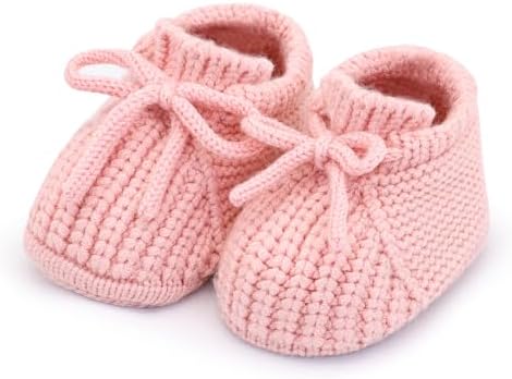 Baby Girl Booties Newborn Knit Crib Shoes Infant Bunny Booties New Born Boy by Unknown