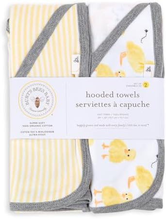Burt's Bees Baby Infant Hooded Towels, Unisex Bath Essentials, measures 29" x - Image 2